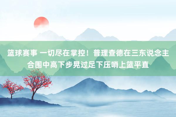 篮球赛事 一切尽在掌控！普理查德在三东说念主合围中高下步晃过足下压哨上篮平直